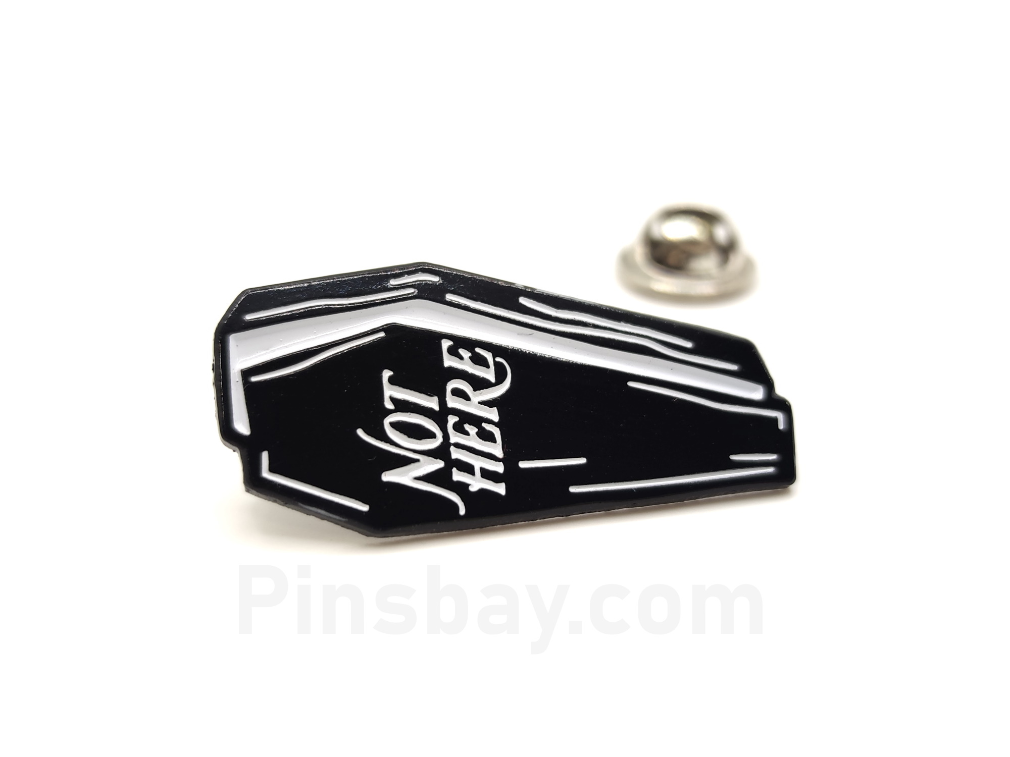 Enamel pins gothic coffin